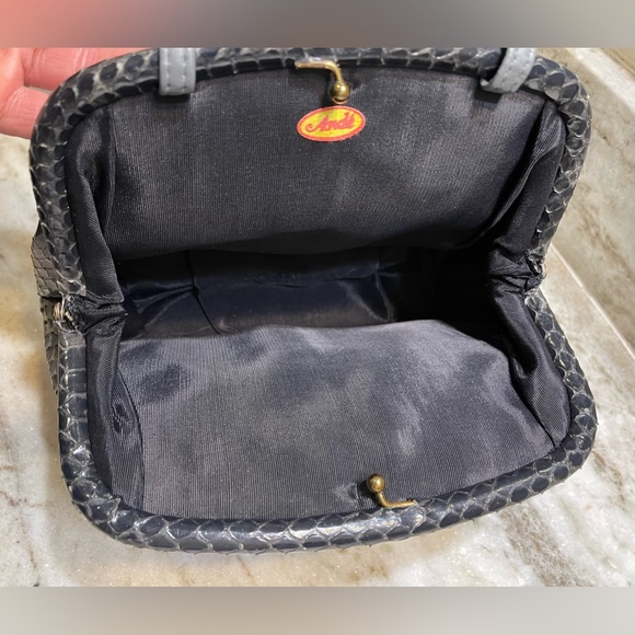 Vintage Ande Snakeskin Clutch Crossbody - Picture 4 of 12